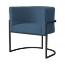 Ver imagem 4 de Kit 02 Poltronas Luana Base Preta Suede Cores - DS Estofados Poltrona Luana Azul Royal
