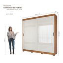 Ver imagem 4 de Guarda Roupa Gramado 2 Portas Correr com 2 Espelhos e Pés