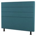 Ver imagem 1 de Cabeceira Cama Box Solteiro Malik 90cm Suede Turquesa - Desk Design
