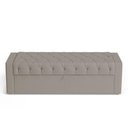 Ver imagem 2 de Calçadeira Báu Queen Size Atena 160cm Capitonê Suede Bege - Desk Design