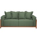 Ver imagem 5 de Sofá 03 Lugares 178cm Khali B04 Linho Verde Couríssimo Whisky - Lyam