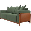 Ver imagem 7 de Sofá 03 Lugares 178cm Khali B04 Linho Verde Couríssimo Whisky - Lyam