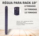 Ver imagem 4 de Regua Para Rack 19" 10 Tomadas Ipec - Cabo 1,10m