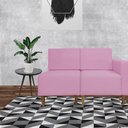 Ver imagem 3 de Poltrona Decorativa Alicia Lado Esquerdo Suede Rosa Pés Madeira Ms Decor