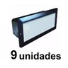 9 Un. Luminária Embutir Escada Muro Parede Germany 6100 Preto - 2