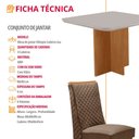 Ver imagem 7 de Mesa de Jantar Olimpia 90cm Tampo MDF Vidro Canto Copo com 4 Cadeiras Yasmin