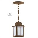 Ver imagem 1 de 6 Un Luminária Pendente Externo Colonial Plastico Marrom Alz15