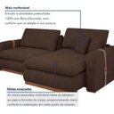 Ver imagem 6 de Sofá Cama Retrátil e Reclinável 3 Lugares Pés Madeira Maciça 230cm França Yescasa