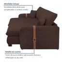 Ver mais imagens de Sofá Cama Retrátil e Reclinável 3 Lugares Pés Madeira Maciça 230cm França Yescasa