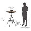 Ver imagem 7 de Mesa Alta Bistrô Detroit de 100cm Tampo com Bordas em Aço - Edecasamóveis