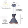 Pendente Lustre Luminária Berlin 23cm Cinza - 2