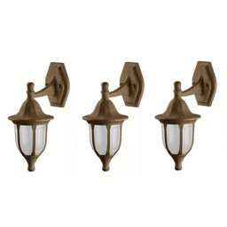 3 Arandela Externa Fachada Colonial Marrom Imbuia Fachada Varanda Ali11 - 1