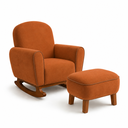 Ver imagem 5 de Poltrona Amamentação Nuvem Base Balanço com Puff Suede:Suede Terracota