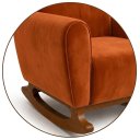 Ver imagem 7 de Poltrona Amamentação Nuvem Base Balanço com Puff Suede:Suede Terracota