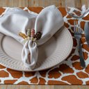 Ver imagem 1 de Kit Jogo Americano 4 Lugares Mesa Posta Cor Girafa 52x36cm