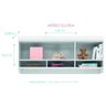 Quarto Modulado Guarda Roupa Modulo Aéreo E Cômoda Branco - 2