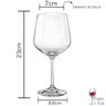 Jogo 6 Taças Cristal Vinho Água Titânio Bohemia Sandra 570ml - 4