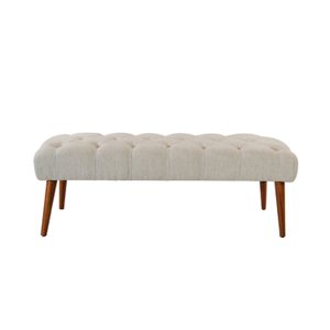 Banco Rubi 80cm Suede Bege - Dominic Decor