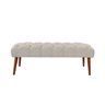 Banco Rubi 80cm Suede Bege - Dominic Decor - 1