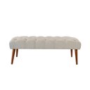 Ver imagem 1 de Banco Rubi 80cm Suede Bege - Dominic Decor