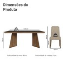 Ver imagem 3 de Conjunto Sala de Jantar Tampo de Madeira 4 Cadeiras Rustic/Preto/Imperial Arles Madesa