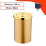 Lixeira 8l Tampa Cesto Lixo Banheiro Dourado Future - 4
