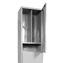 Ver imagem 3 de Roupeiro de Aço Insalubre 2 Portas Vestiário Nr 18/24 Verde Escuro com Chave