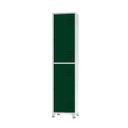 Ver imagem 1 de Roupeiro de Aço Insalubre 2 Portas Vestiário Nr 18/24 Verde Escuro com Chave