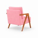 Ver imagem 4 de Poltrona Sala de Estar Maya Luxo Suede Rosê M3 - Monari Design