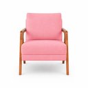 Ver imagem 5 de Poltrona Sala de Estar Maya Luxo Suede Rosê M3 - Monari Design