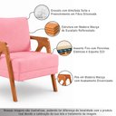 Ver imagem 7 de Poltrona Sala de Estar Maya Luxo Suede Rosê M3 - Monari Design