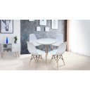 Ver imagem 1 de Conjunto Mesa Eames Branca 70cm com 4 Cadeiras em Polipropileno para Sala de Jantar e Cozinha
