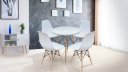 Ver imagem 1 de Conjunto Mesa Eames Branca 70cm com 4 Cadeiras em Polipropileno para Sala de Jantar e Cozinha