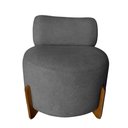 Ver imagem 2 de Kit 2 Poltronas Decorativa Mônaco Suede Cinza
