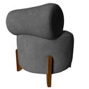 Ver imagem 4 de Kit 2 Poltronas Decorativa Mônaco Suede Cinza