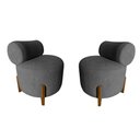 Ver imagem 1 de Kit 2 Poltronas Decorativa Mônaco Suede Cinza