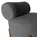 Ver imagem 5 de Kit 2 Poltronas Decorativa Mônaco Suede Cinza
