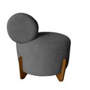 Ver imagem 3 de Kit 2 Poltronas Decorativa Mônaco Suede Cinza