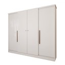 Ver imagem 4 de Guarda-roupa Solteiro Adam 4 Portas 2 Gavetas Branco - Panorama Móveis