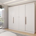 Ver imagem 1 de Guarda-roupa Solteiro Adam 4 Portas 2 Gavetas Branco - Panorama Móveis