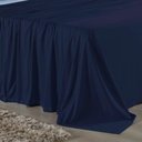 Ver imagem 2 de Jogo de Cama Casal Viúva Nobre 4 Peças Malha 100% Algodão - Azul-marinho / Azul-bebê