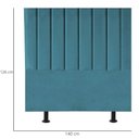 Ver imagem 4 de Cabeceira Estofada Cama Box Casal 140 Cm Maisa Suede Azul Turquesa