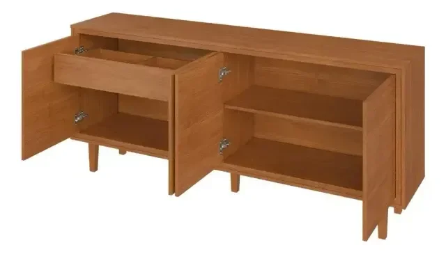 Ver imagem 6 de Buffet Dux 4 Portas 100% MDF Gaveta Interna Naturalle