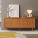 Ver imagem 5 de Buffet Dux 4 Portas 100% MDF Gaveta Interna Naturalle