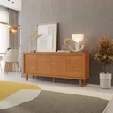 Ver imagem 3 de Buffet Dux 4 Portas 100% MDF Gaveta Interna Naturalle