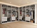 Ver imagem 1 de Closet Casal Duplo 100% MDF BP 277x277cm 12 Gavetas Sion Branco