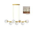 Ver imagem 3 de Pendente Jabuticaba 1,20m Dourado 7 Globos com Led G9