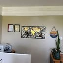 Ver imagem 3 de Quadro Decorativo Mapa-mundi Abstrato 100x50cm