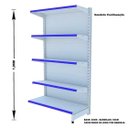 Ver imagem 3 de Gondola Parede 1,96m Amapá Flex Kit 3 Metros Branco Porta Etiqueta Azul - 2200
