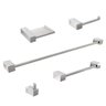 2 Kits Acessórios Banheiro Quadratus 5 Peças Inox Q5002 - 1